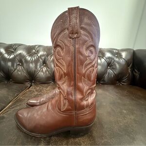 Dan Post Men’s Brown Cowboy Boots Size 9.5 EW (Extra Wide Width)